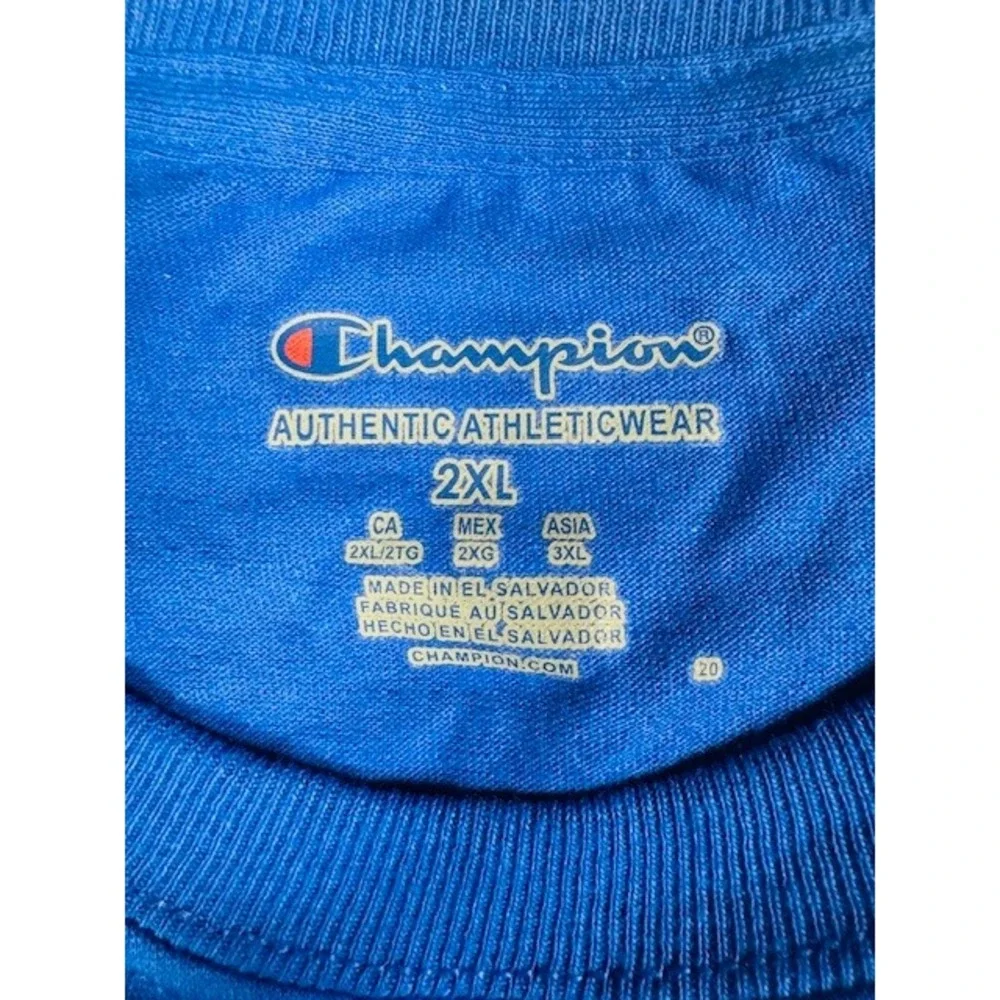 Delaware Blue Hens‎ Men's 2XL Champion T-Shirt Jersey Short Sleeve Blue Graphic - Picture 4 of 9